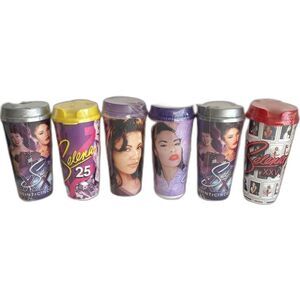 SELENA Quintanilla Commemorative Limited Edition Stripes Tumbler Cups X6